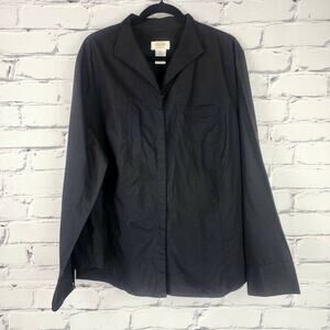 Talbots Shirt Womens 3X Cotton  stretchy Hidden Buttons Professional Classic